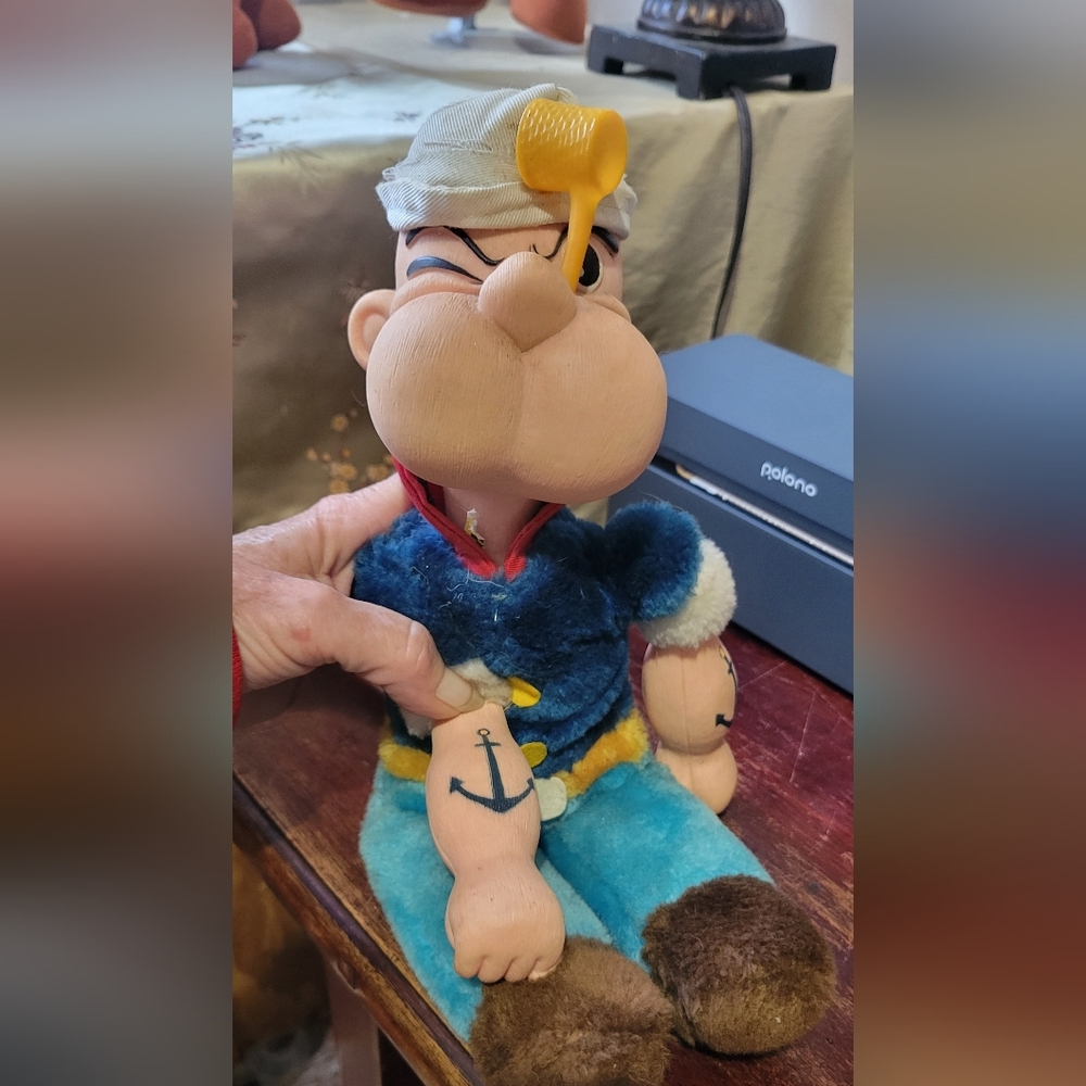 Vintage 1980s Plush Popeye